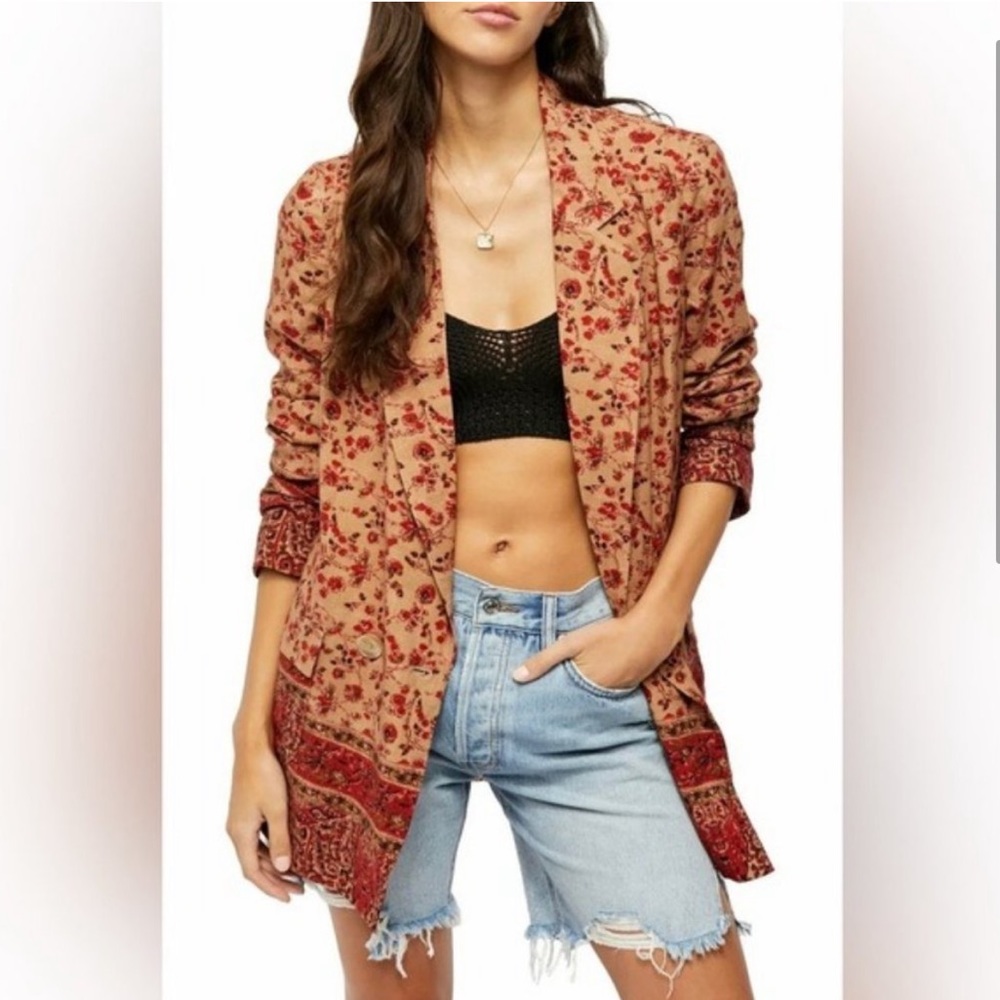Free People floral blazer